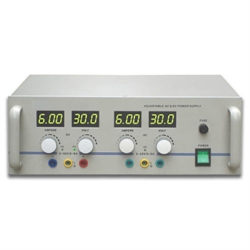 Strømforsyning 0-30V/0-6A AC/DC 4 digital display 3B