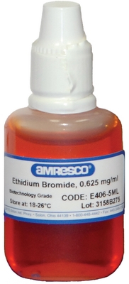 Ethidiumbromid 5ml, 0,625 mg/l i vandigopløsning, Biotechnology Grade 