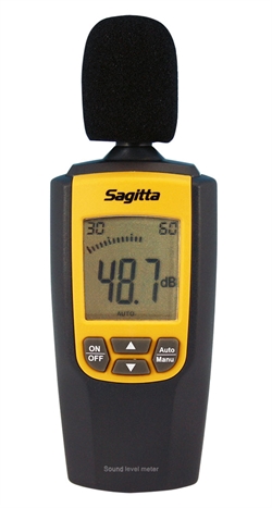 Lydmåler digital 45-120 dB/A, IEC 61672-1, klasse 2.