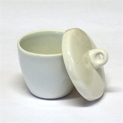 Digel af porcelæn+låg, 20ml 32mm lavpris