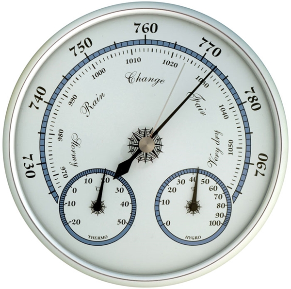 sympati Mantle Foran dig Barometer, væg- med termometer og hygrometer