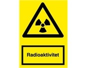 Skilt Radioaktivitet aluminium A4